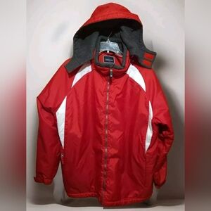 Holloway Mens Red Jacket Size XL Weather Resistant Winter Coat Coated Nylon